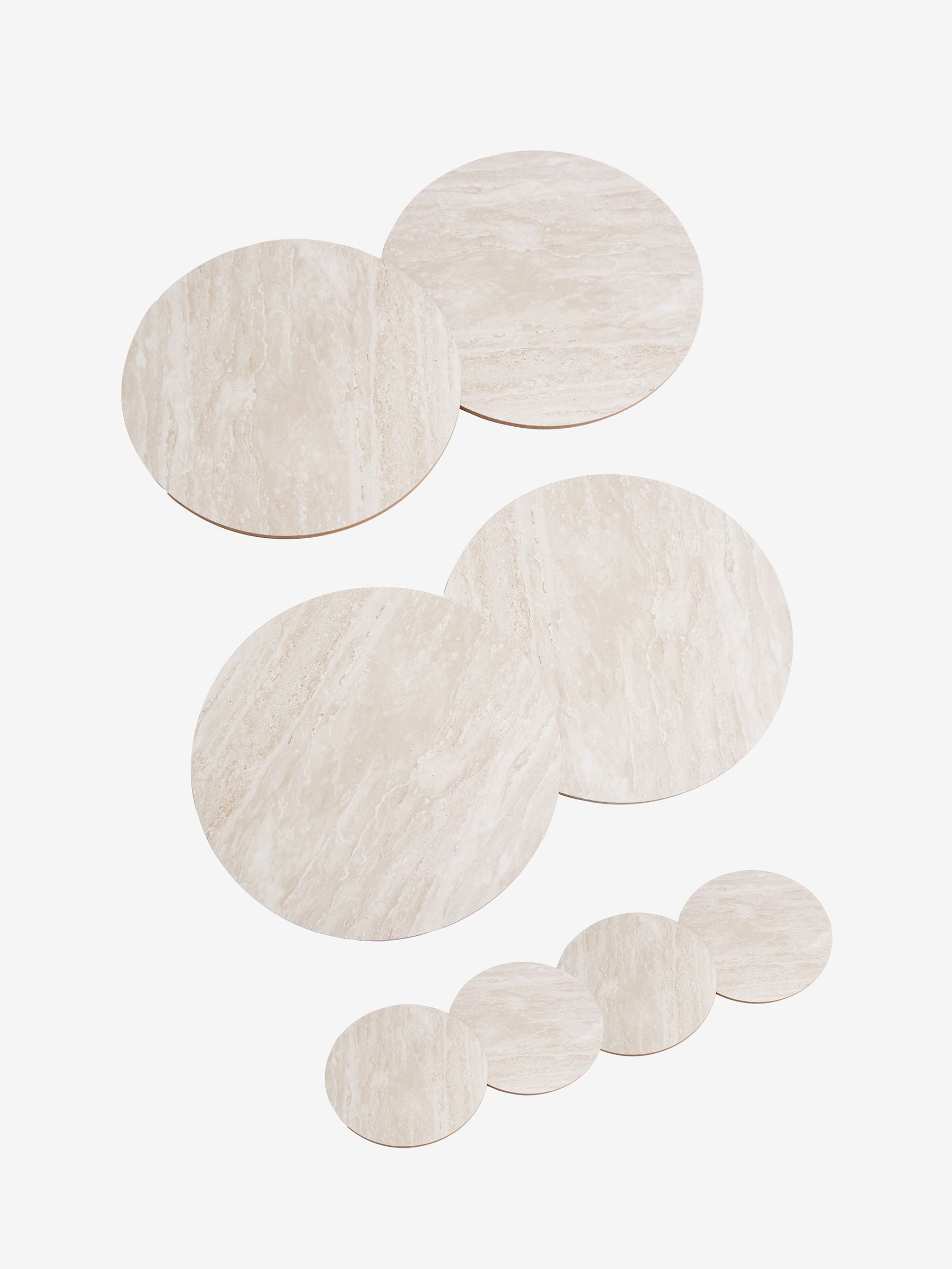 Natural marble effect placemat and coaster set set of 4 (British brand)