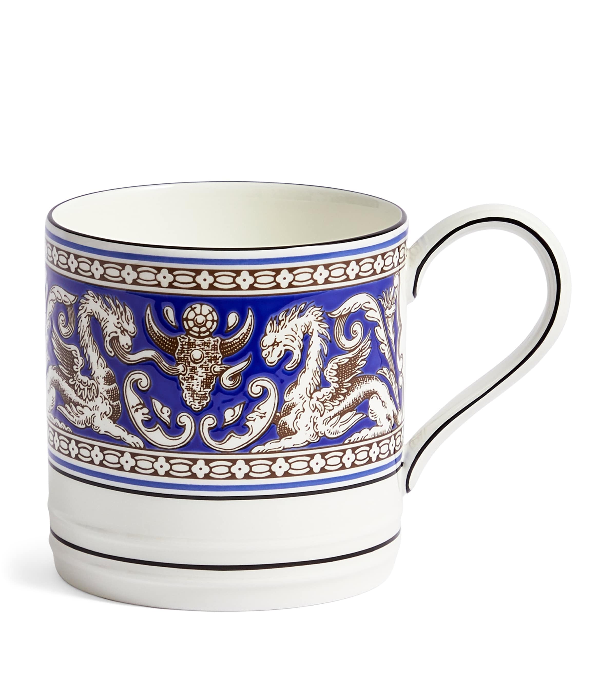 Wedgwood Florentine Marine bone china mug (British brand)