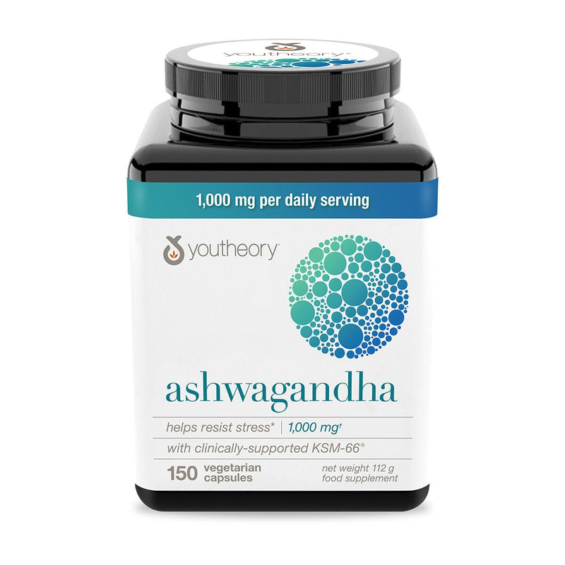 Youtheory ashwagandha supplement 150 capsules (British brand)