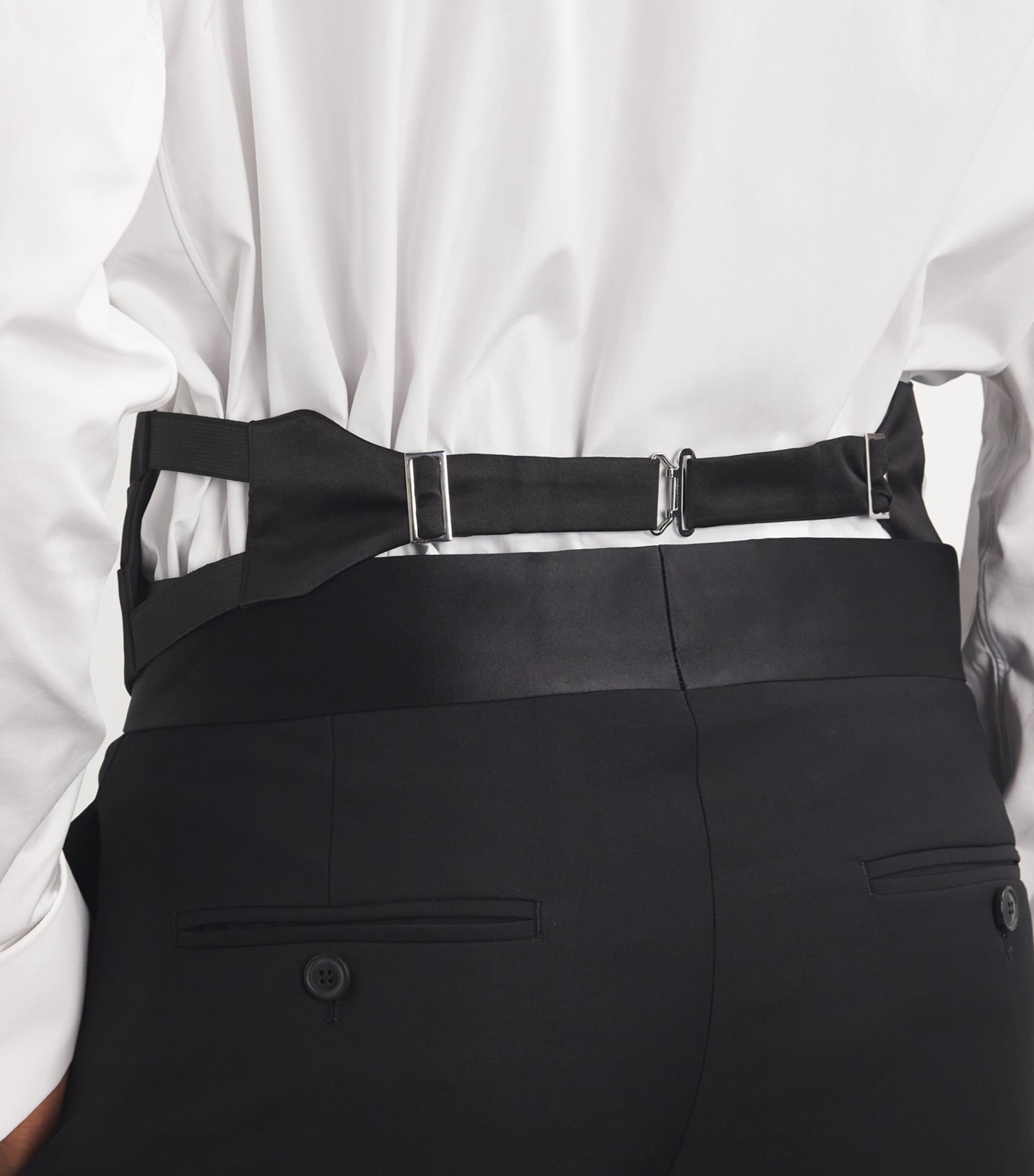 Giorgio Armani silk cummerbund formal accessory, UK version