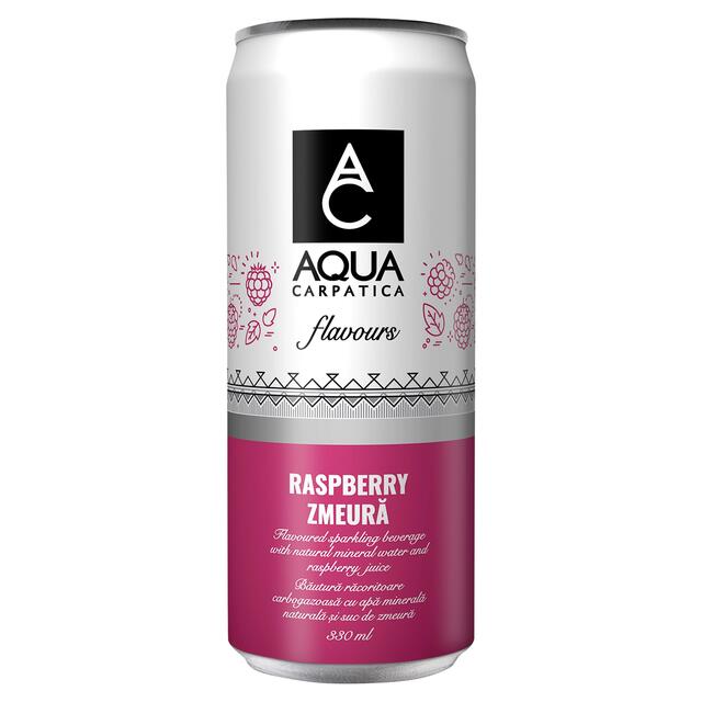 AQUA Carpatica Sparkling Flavours Raspberry   4 x 330ml - McGrocer