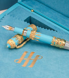 Montegrappa resin and yellow gold Montgolfier fountain pen, imported from the UK