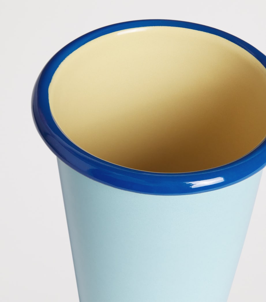 Harrods enamel tumbler with bold colours, UK version