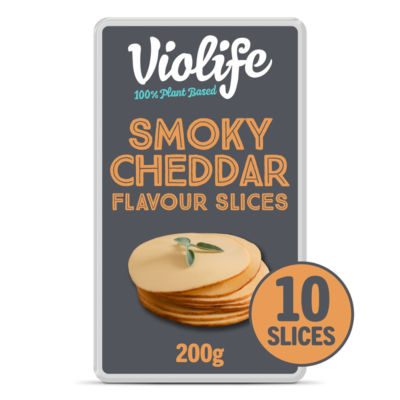 Violife Smoky Cheddar Flavour Vegan Cheese Slices 200g (British brand)