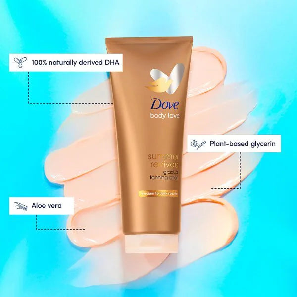 Dove Summer Revived gradual tanning lotion 200 ml - British product