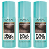 LOreal Magic Retouch Instant Root Concealer Spray 3 x 75ml in Dark Brown