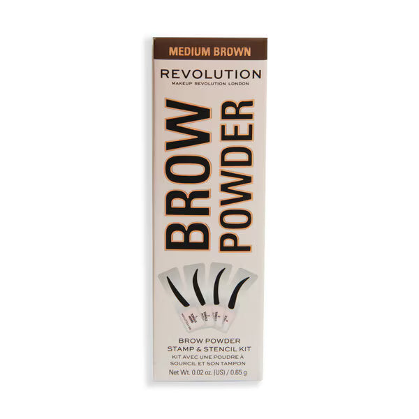 Revolution Stamp & Go Brow Medium Brown, imported from the UK