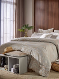 Vantona cream Hardwick Jacquard duvet cover and pillowcase set (British brand)