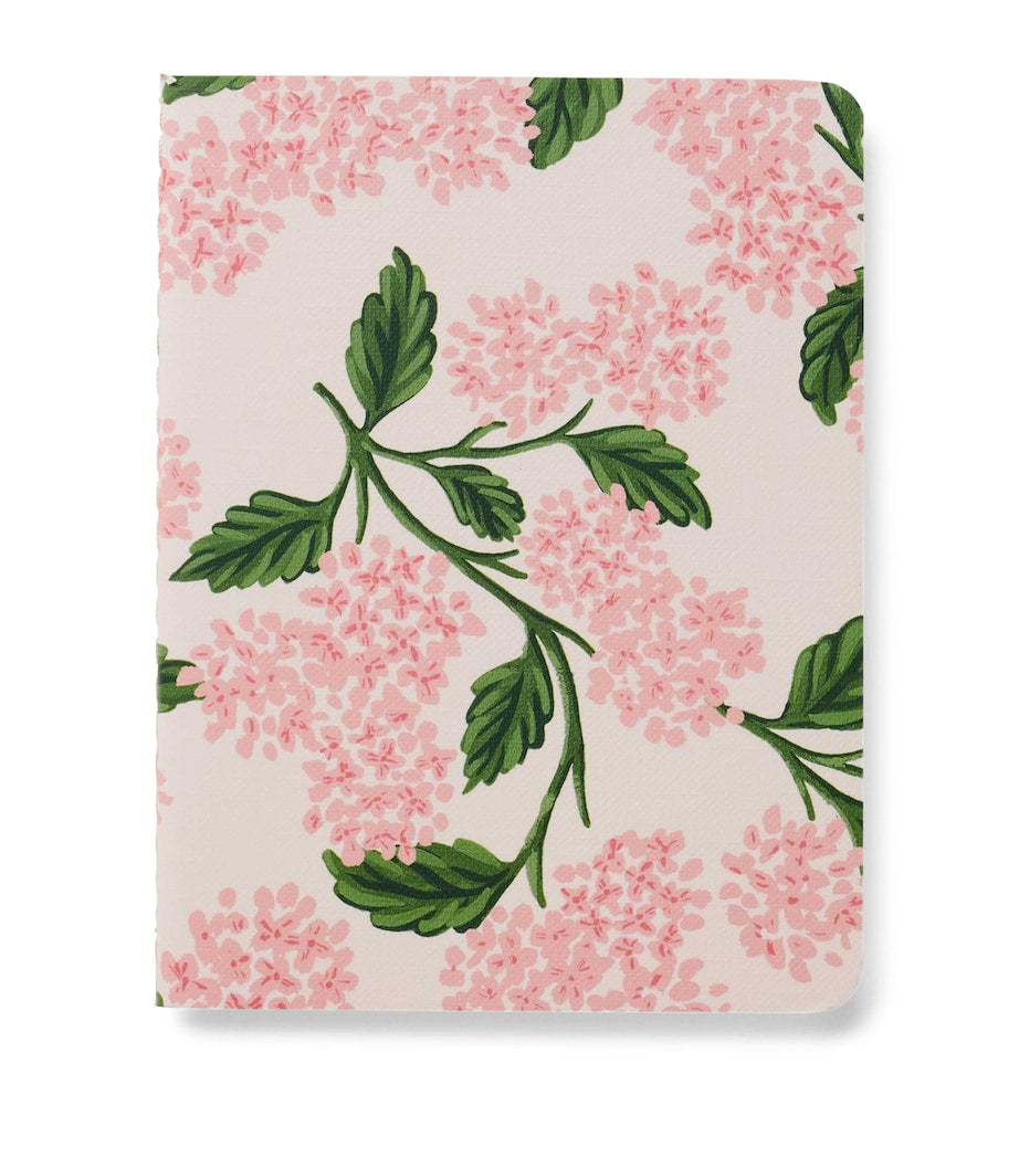 Rifle Paper Co. hydrangea pocket notebooks set of 5, imported from the UK