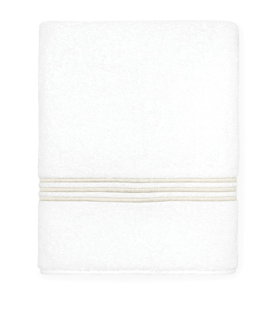 Pratesi hand-embroidered hand towel, 50cm x 75cm, imported from the UK