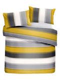 Ochre yellow Betley duvet cover and pillowcase set - British product