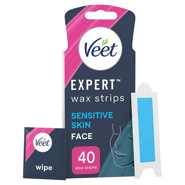Veet Face Wax Strips for Sensitive Skin 40s (British brand)