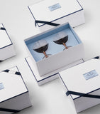 Prada New York inspired Champagne coupes set of 2, imported from the UK