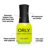 Orly Nail Polish Snatched Neon Yellow 18ml - British product