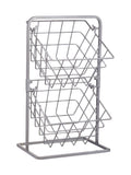 Industrial grey two-tier storage basket, UK version