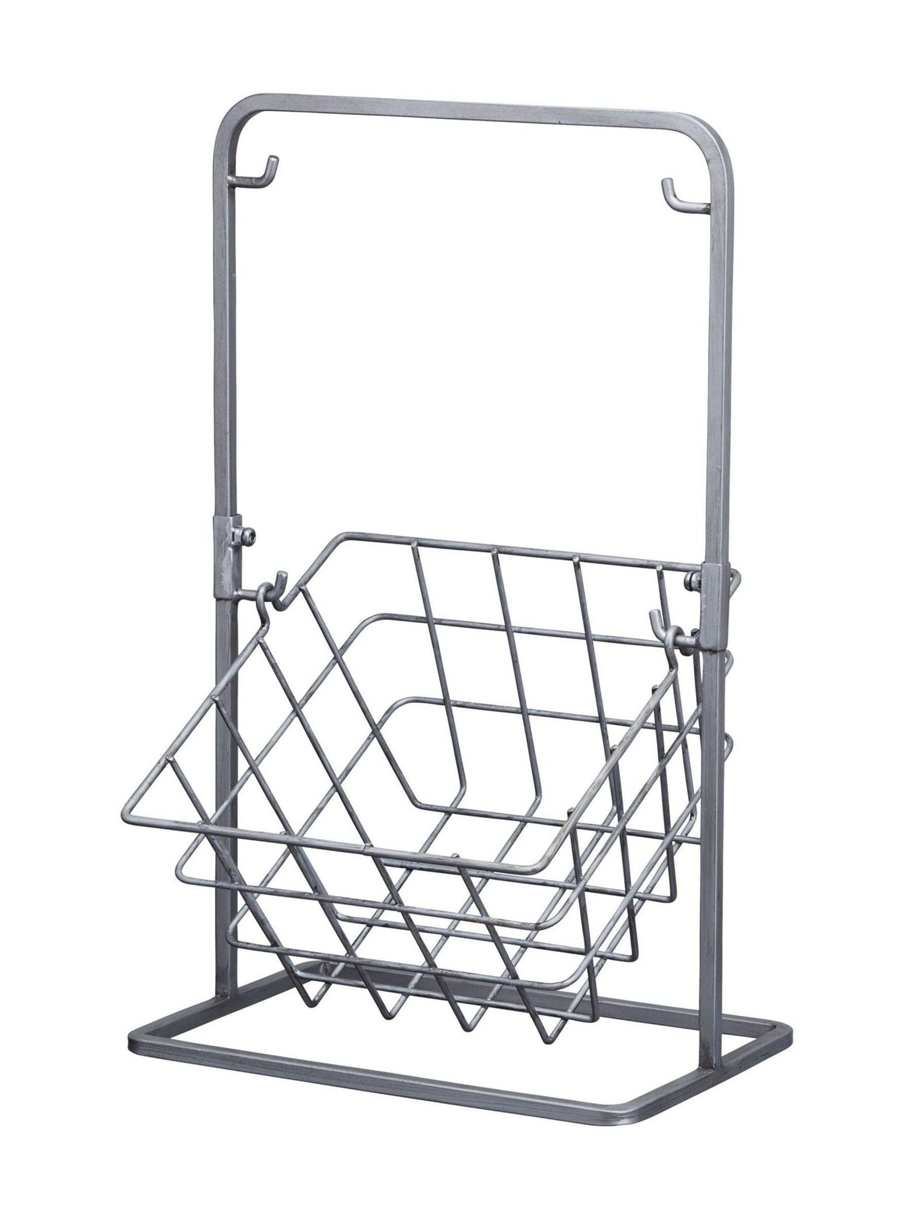 Industrial grey two-tier storage basket, UK version