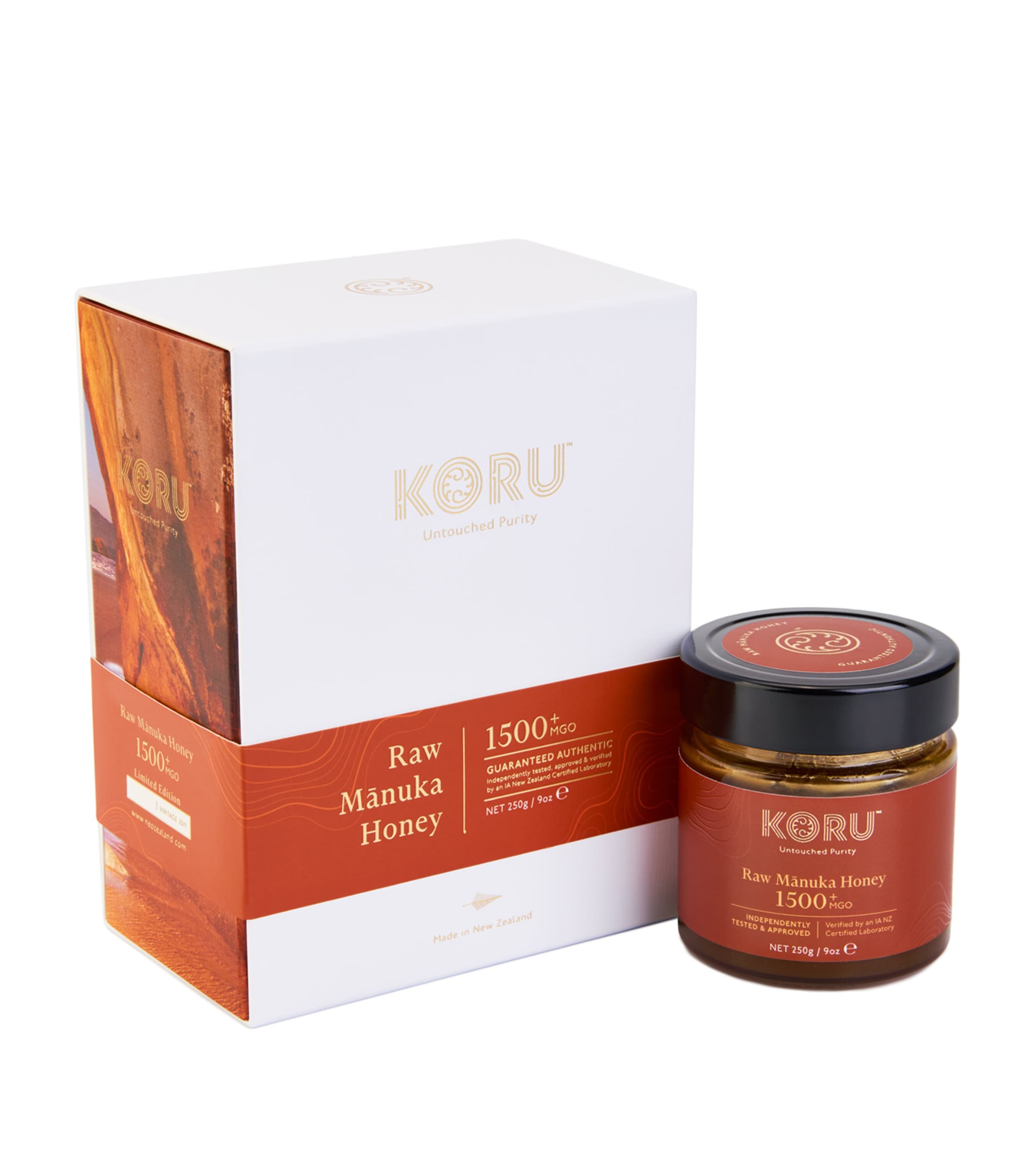 Koru Manuka honey 1500+ MGO 250g, UK version