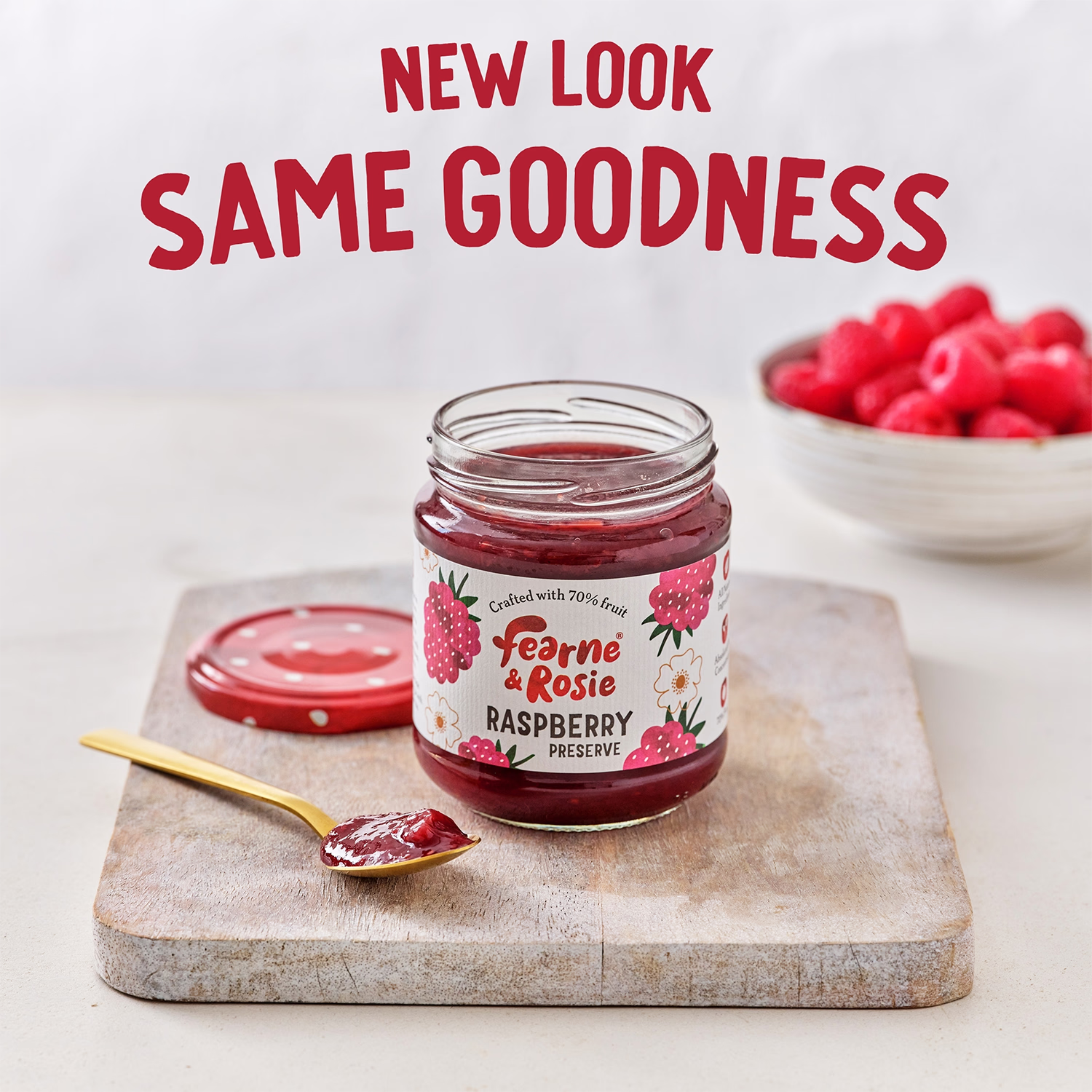 Fearne & Rosie Raspberry Jam (Reduced Sugar) 310g