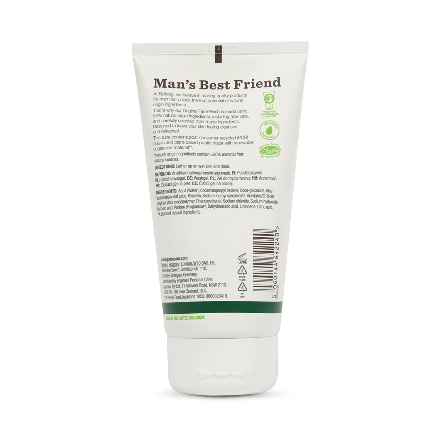 Bulldog Original Face Wash 150ml