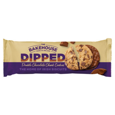 The Bakehouse dipped double chocolate chunk cookies 230g (British brand)