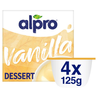 Alpro Vanilla Vegan Soya Dessert 4x125g - British product