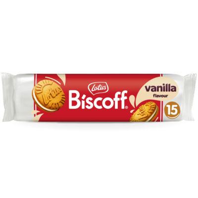 Lotus Biscoff vanilla sandwich biscuits 150g, UK version