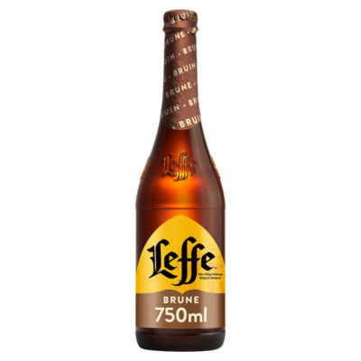 Leffe Brune dark beer 750ml, UK version