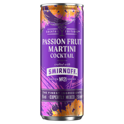 Smirnoff Passionfruit Martini Cocktail 250ml (British brand)