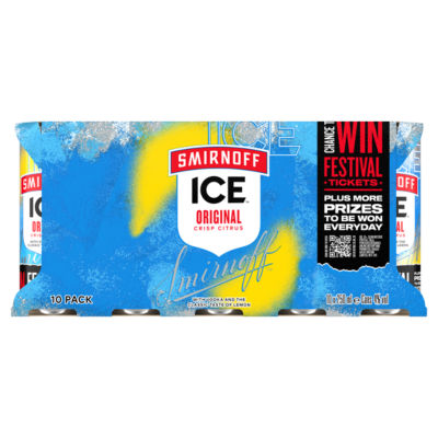 Smirnoff Ice Original vodka cocktail 10x250ml can (British brand)