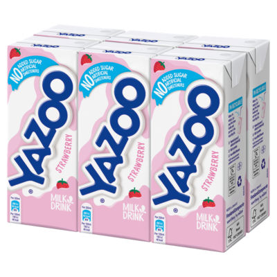 Yazoo strawberry milk drink 6 x 200ml (British brand)