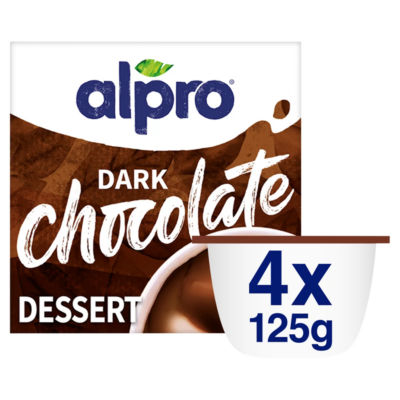 Alpro dark chocolate soya dessert 4x125g - British product