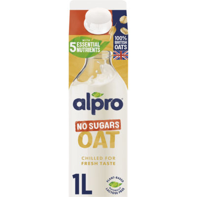 Alpro Oat No Sugars plant-based oat drink 1L - British product
