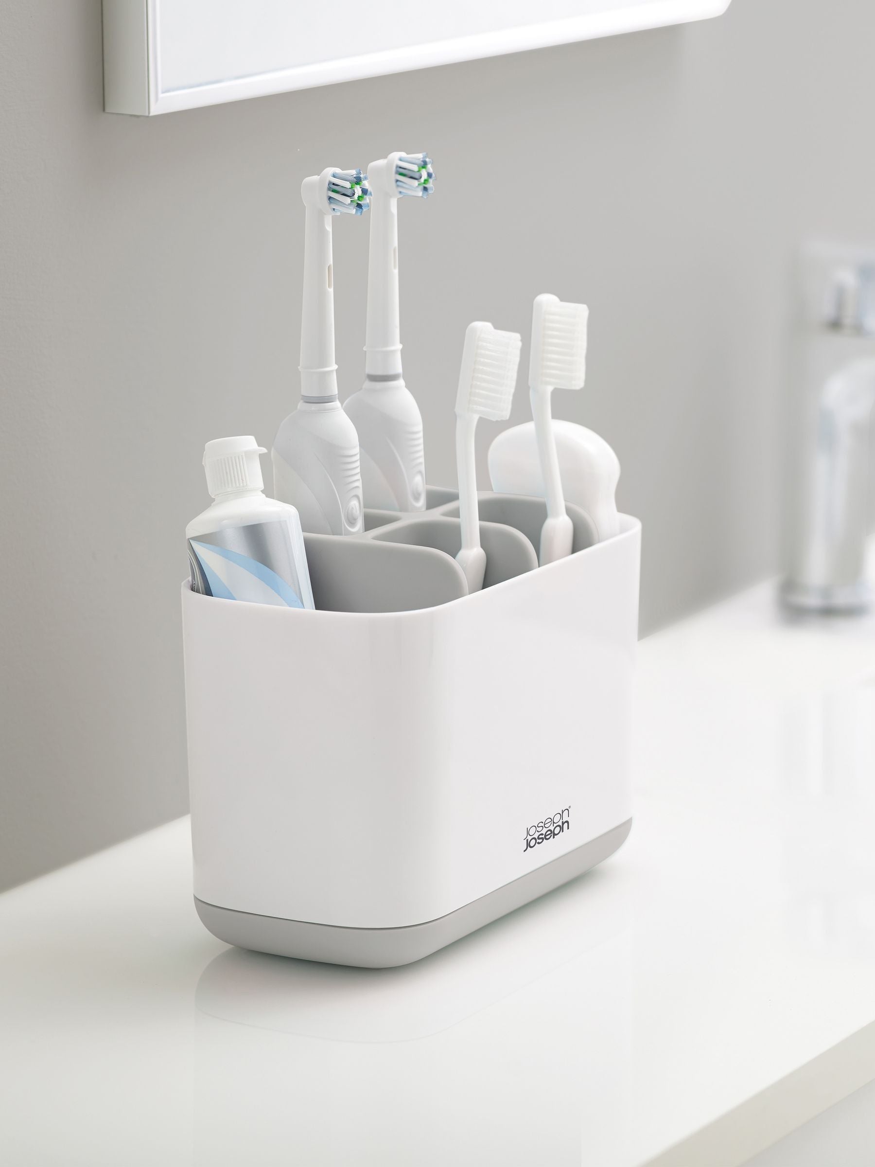 Joseph® Joseph Grey EasyStore Large White And Grey Toothbrush Tidy
