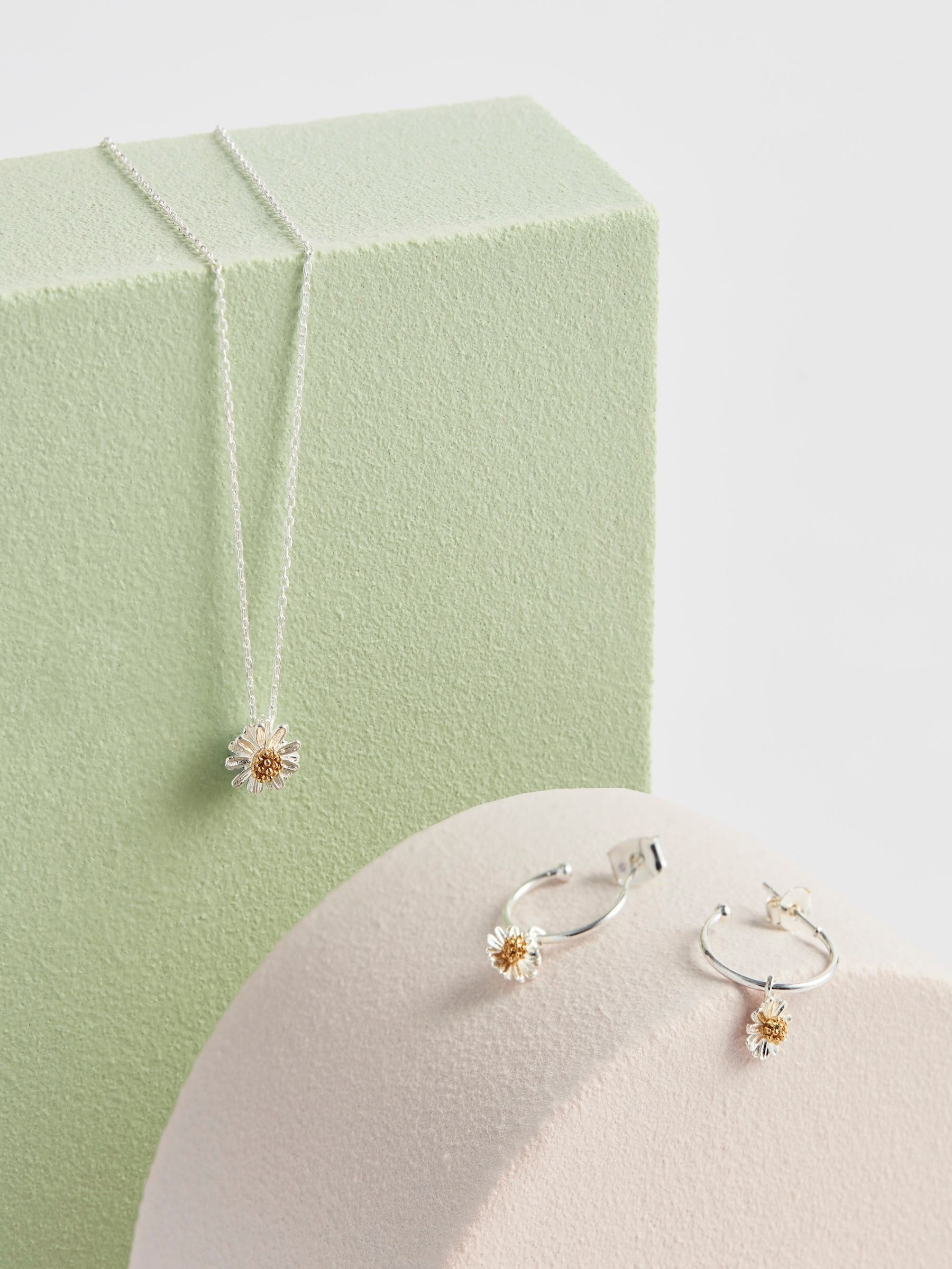 Estella Bartlett silver wildflower necklace - British product