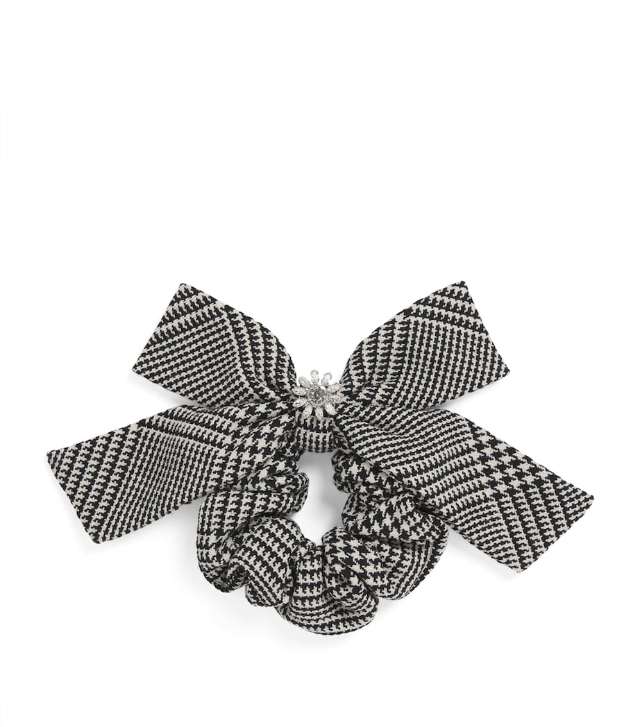 Self-Portrait Kids Wool-Blend Check Hair Bow