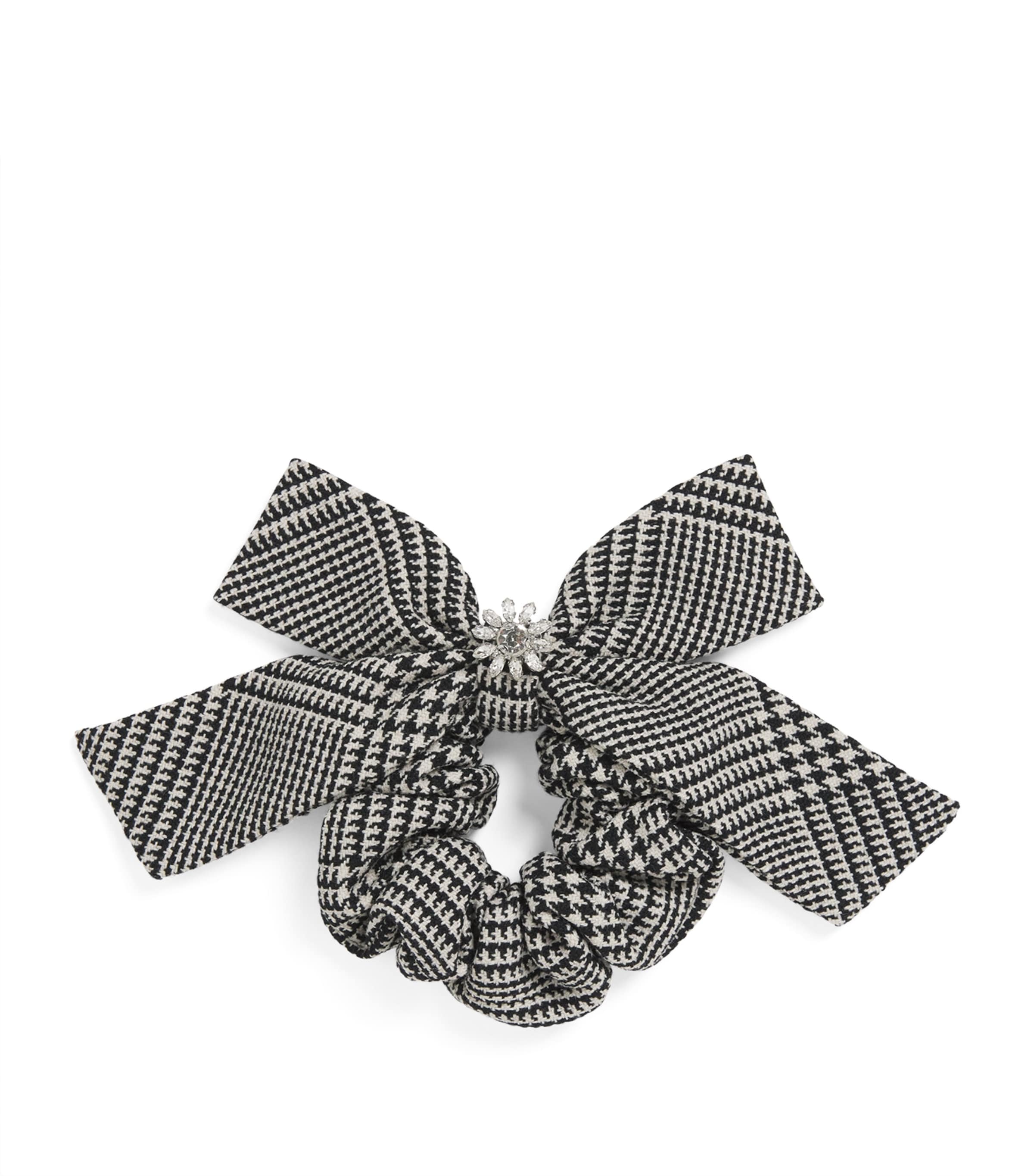 Self-Portrait Kids Wool-Blend Check Hair Bow