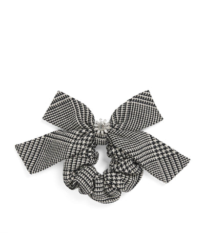 Self-Portrait Kids Wool-Blend Check Hair Bow