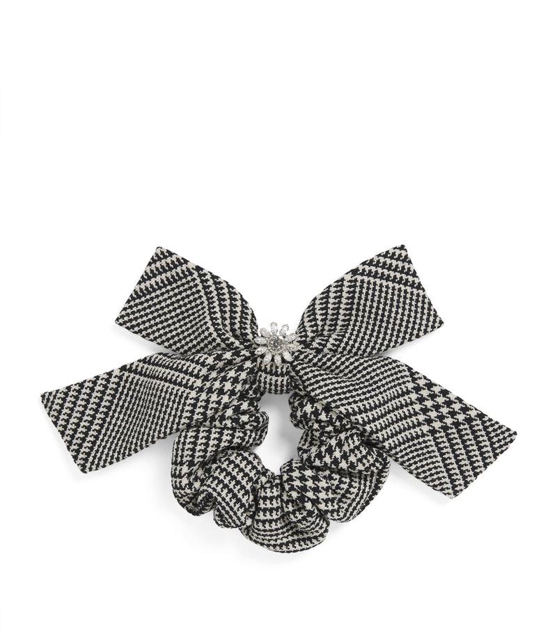 Self-Portrait Kids Wool-Blend Check Hair Bow