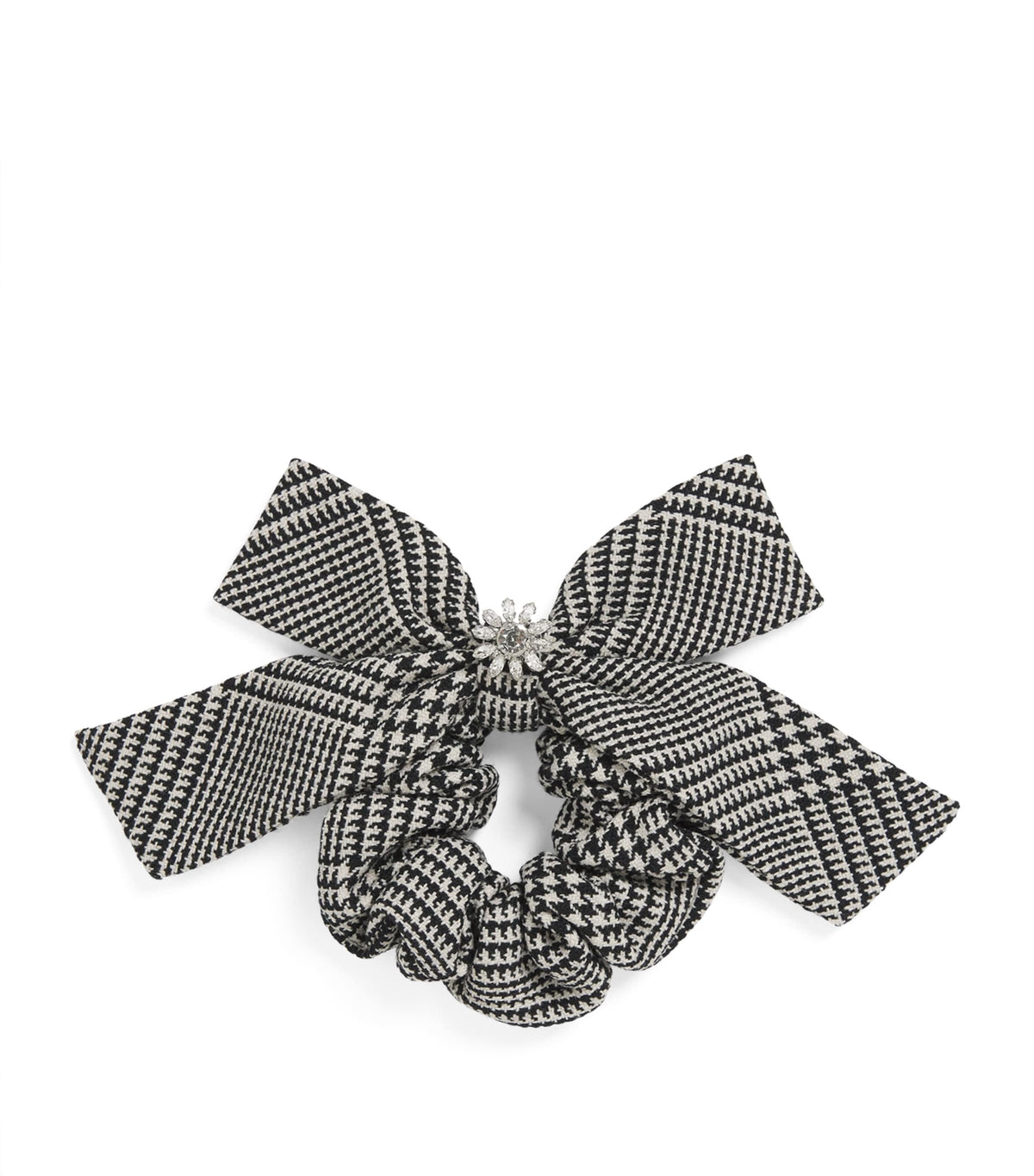 Self-Portrait Kids Wool-Blend Check Hair Bow