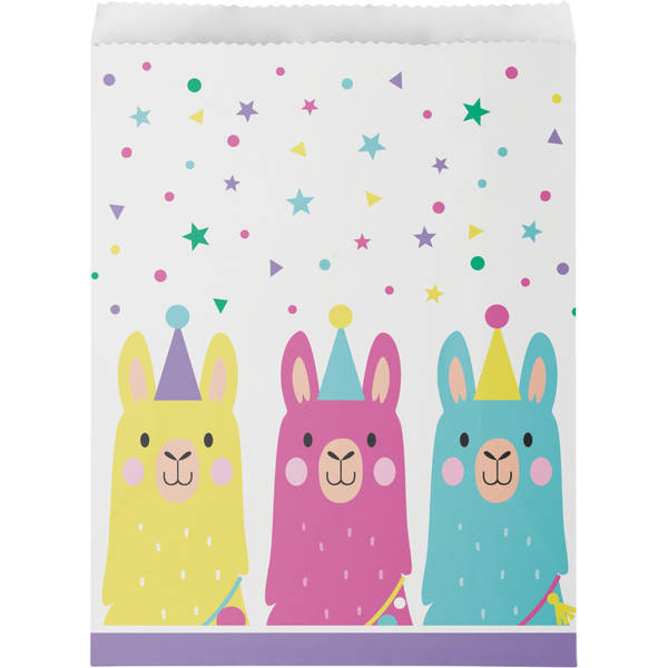 Paper Treat Bags Llama Design Height 22cm Pack 10 - British product