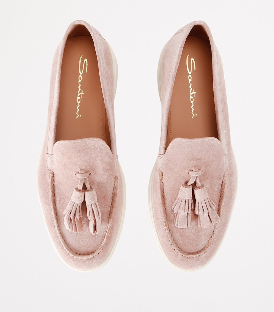 Santoni suede Feudal loafers (British brand)