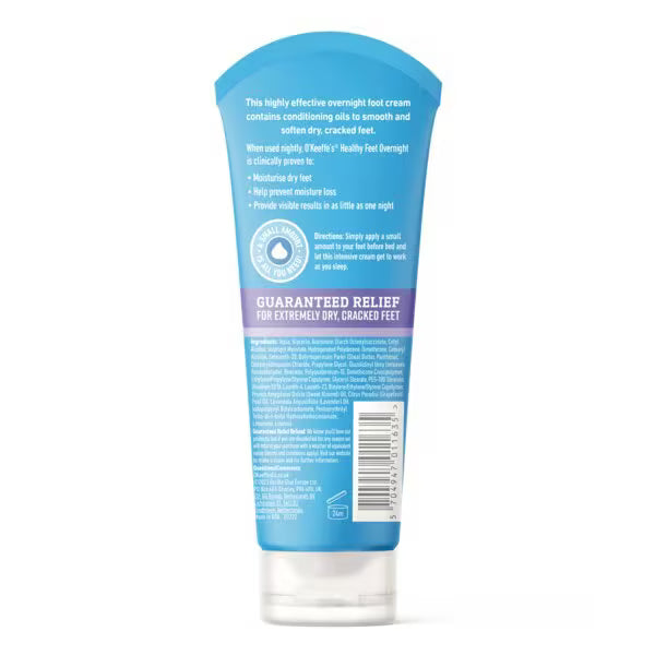 O'keeffe's Healthy Feet Overnight Cream 80ml, imported from the UK