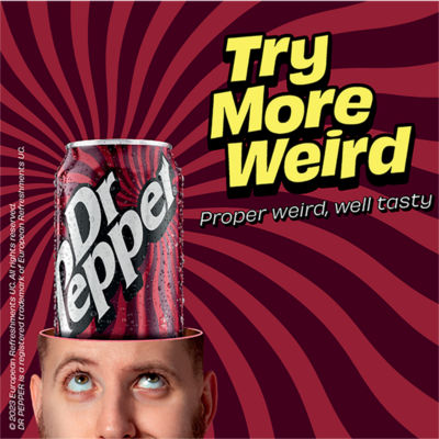 Dr Pepper soft drink 8x330ml cans - British product