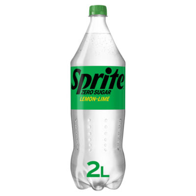 Sprite Zero Sugar lemon-lime sparkling soft drink 2L (British brand)