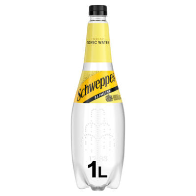 Schweppes slimline tonic water 1L bottle (British brand)