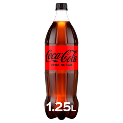 Coca-Cola Zero Sugar Cola 1.25 Litre bottle - British product