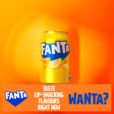 Fanta Lemon sparkling drink 8 x 330ml - British product
