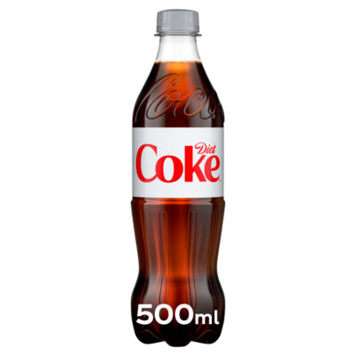 Diet Coke sugar-free cola drink 500ml bottle - British product
