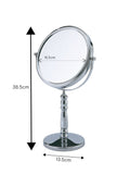 Showerdrape Chrome Vanity Mirror Round 5x Magnification Reversable Rho