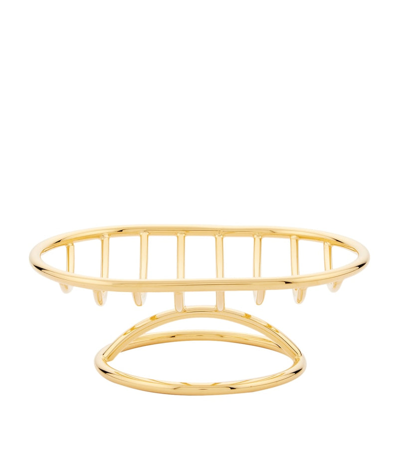 Zodiac Cylinder Gold-Plated Soap Dish (British brand)